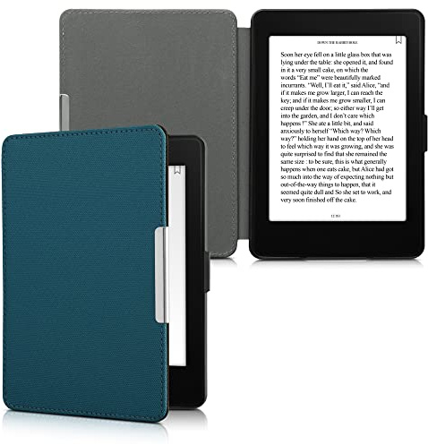 kwmobile Hülle kompatibel mit Amazon Kindle Paperwhite - Nylon eReader Schutzhülle Cover Case (für Modelle bis 2017) - Petrol