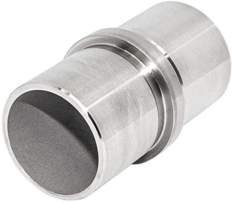 PRIOstahl Rohrverbinder Verbindungsmuffe Verbinder Steckfitting Anschlussmuffe Geländer x 1 Stück Ø 33,7mm Rundrohr Verbindungen Geländerbau Handlauf Treppe Rohre Rostfrei aus Edelstahl V2A