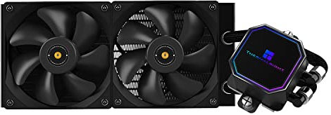 Thermalright Frozen Prism 240 Black CPU Water Cooler With Dual PWM Fans, Water Pump Speed is 3300RPM,S-FDB Bearing, For AMD AM4/AM5,Intel LGA1150/1155/1200/1700/2066(Black)