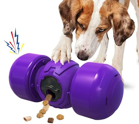 LACCEN Interactive Dog Toys, Giggling Dog Treat Toy for Boredom Large Dogs | Rolling Treat Dispenser Slow Feeder, Funny Puzzle Toy Reduce Boredom Improve IQ, Dog Enrichment Toy for Medium Large Dogs