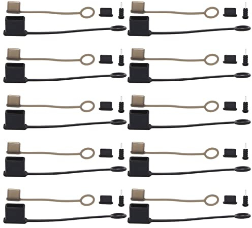 OTOTEC Set med 10 USB-port kontaktskydd set USB C-kabelskydd + USB-port skyddskåpa + USB C dammproppar lock + dammskydd för 3,5 mm hörlursuttag gummi