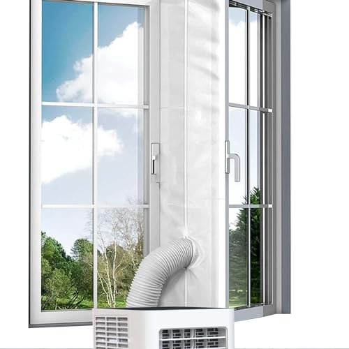 KLIM Kit de Calfeutrage pour Climatiseur Mobile + Compatible avec tous les Climatiseurs Portables + Joint Universel pour Porte, Velux et Fenêtre à battant + Modulable & Facile à installer - 700 cm