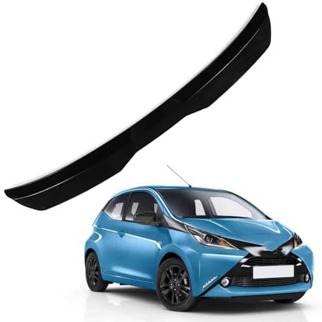 KizmiQ Alerón Trasero,para Toy-OTA Aygo X AB70/Aygo 5-Door/Aygo 3-Door 2005-2024 2025 Hatchback ABS Carrocería Techo Trasero Spoiler Styling Maletero Coche Spoiler Accesorios,A/Black