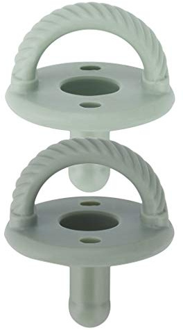 Itzy Ritzy Silicone Pacifiers for 6-18 Months, Set of 2 (Agave & Succulent)