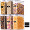 ComSaf Vorratsdosen mit Deckel Luftdicht 2.5 L, 6er Müsli Aufbewahrung, Aufbewahrungsbox mit Deckel, Vorratsbehälter mit Etiketten, Küchen Organizer für Müsli, Cornflakes, Spaghetti, Reis Behälter