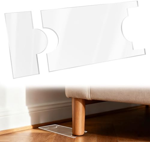 Clear Couch and Bed Stoppers, Invisible Furniture Wall Spacers & Protectors, Prevents Fire Risks from Heaters, Strong Acrylic Cushion Spacers for Gap Between Sofa and Wall