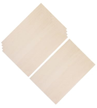 mophrati Imprescindibles para modelismo arquitectónico: láminas de tilo sin pintar para la construcción de casas en miniatura. Tableros finos Para madera contrachapada tilo para manualidades, etc.