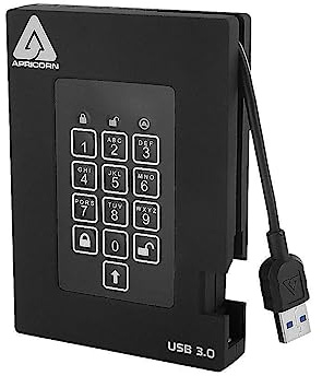 Apricorn Aegis Fortress 2TB USB 3.0 External Hard Drive, Black