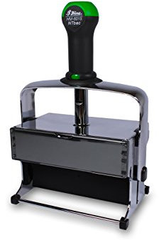 Großer Stativstempel 65 x 116mm mit eigenem Text und Logo personalisieren - Stempel Shiny ECOline HM-6015 aus recycletem Material selbstgestalten