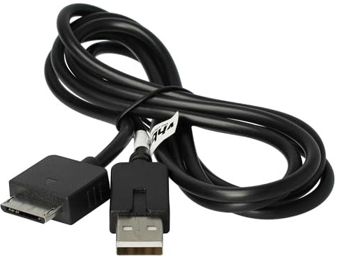vhbw USB Kabel kompatibel mit Sony Playstation Portable Go PSP-N1003, PSP-N1004 Spielekonsole - 2in1 Datenkabel/Ladekabel 1,2m Lang