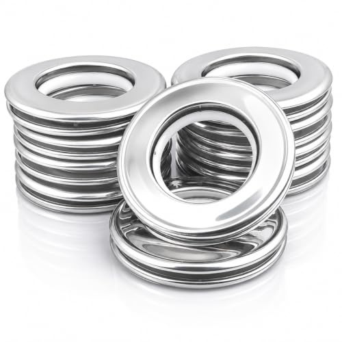 Kuasting 10 Pack Stainless Steel Curtain Grommets 1.65” (1-9/16) Nanoscale Low Noise Curtain Rings
