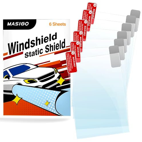 Parking Permit and Tax Disc Holder for Car Windscreen – 6 Pack, 10 x 15 cm Static Cling Clear Plastic Film for Easy Application, Removal and Re-Application – Heat-Resistant, No Residue