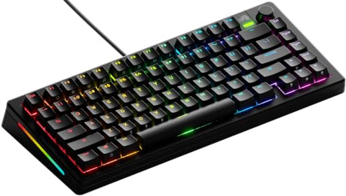 GLORIOUS Gaming GMMK 3 tastiera gaming meccanica personalizzabile, TKL 75%, guarnizioni modulari, Doubleshot PBT, piastra switch alluminio, switch hot swap 3 e 5 pin, QWERTY americano - Layout QWERTY