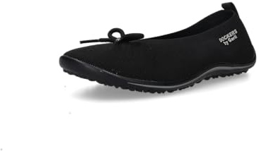 Dockers by Gerli barfota ballerina kvinnor ballerina grå grunder, svart, 40 EU