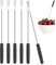 Juego de 6 tenedores de fondue de acero inoxidable para fondue de acero inoxidable, tenedores para fondue de queso con mango resistente al calor, para queso, chocolate, fondue, carne, etc