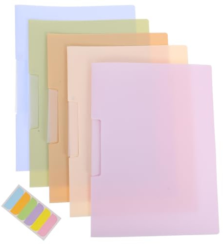 Housoutil Carpeta De Presentación A4 Con Clip Oscilante Lateral Abierto Carpeta De Archivos Para Oficina Y Escuela 5 Unidades Gran Capacidad Y Diseño Elegante