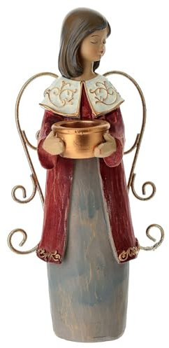 Holyart Ángel alas Doradas portavela 20 cm