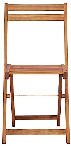 Genérico Sedie da Bistrò per Esterni 2 pz in Legno Massello di Acacia,Marrone,7.4kg,44012