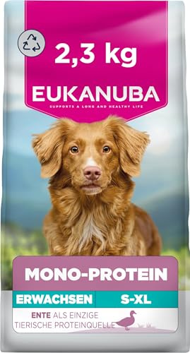 EUKANUBA Mono-Protein Pato- Alimento para Perros - Alimento seco Special Care con Pato como única proteína Animal, fórmula hipoalergénica, 2,3 kg