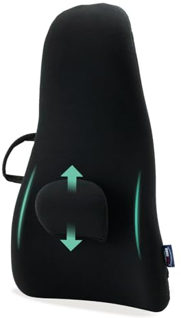 ObusForme Highback Backrest Support - Extra Tall Padded Seat Cushion and Lumbar Support Pillow, Portable Posture Support with Soft and Durable Foam