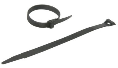 Sangle autobloquante | Serre câble Plastique | Collier de Serrage | Collier de Serrage Plastique | Sachet avec accroche de 10 Colliers Auto|bloquants 9 x 180 mm | Noir | 709061