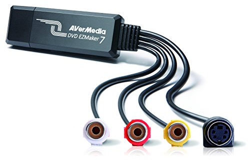 AVerMedia DVD EZMaker 7 (C039) - VHS to Digital Converter, USB, Black, Windows 10/11