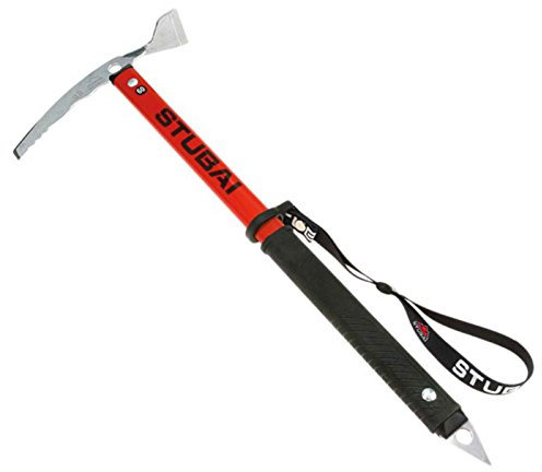 Stubai Sports Tour Lite - Piccozza da ghiaccio con cinturino da polso e impugnatura antiscivolo, Rosso, 52 cm