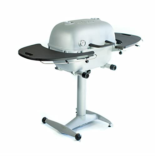PK Grills PK360 Portable Charcoal Grill and BBQ Smoker, Cast Aluminum Outdoor BBQ Grill, Portable Grill for Camping, Backyard Grilling, Park, Tailgating, Silver