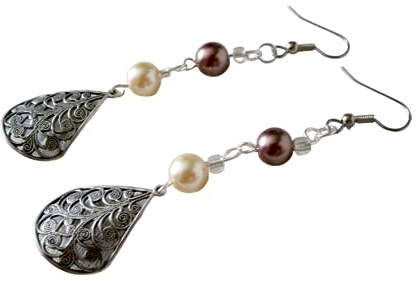 Victorian Earrings, handmade jewelry art deco renaissance edwardian art nouveau gothic