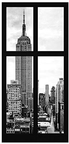 Bilderwelten Raumteiler Fenster New York Empire State Building 250x120cm + transp. Halterung