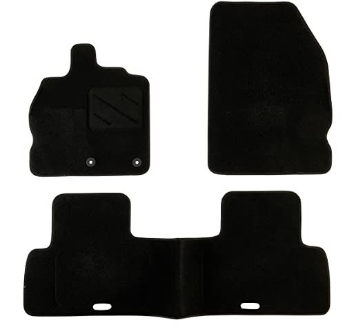 DBS - Tapis de Sol Voiture - sur Mesure - Adapté à Votre Renault Scenic 3 et Grand Scenic 3 (04/2009-09/2016) Antidérapant : Clips de Fixation et Autogrip - 3 pièces : Protection du Pont arrière