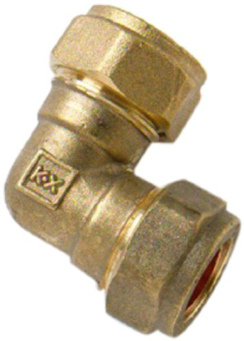 Merriway BH01540 Brass Compression Fitting Elbow 15mm -5 Pcs