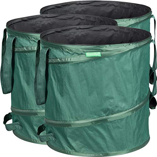 GardenMate 3x Sacs de jardin pop-up 85L en polyester oxford indéchirable 600D