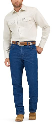 Wrangler herr cowboy cut western långärmad snäpparbete skjorta tvättad finish