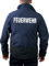 WorkSoftshelljacke Navy, Feuerwehr in weiß