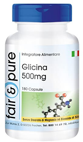 Fair & Pure® - Glicina 500mg - Vegan - Pura - 180 Capsule