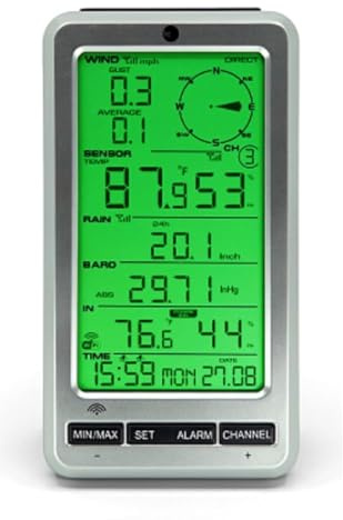 Ambient Weather WS-12 Wireless Weather Station w/Ambient Color Changing Display