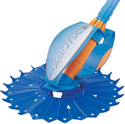 Zodiac Robot Nettoyeur de Piscine Hydraulique, Fond Seul, Pour Piscines 8 x 4 m Maximum, Aspiration à Diaphragme, Kontiki 2, Bleu/Orange, W70478