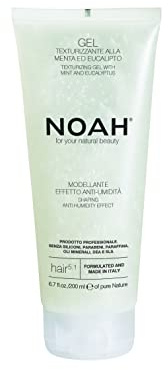 Noah Natural Hair 5.1 Volumizing Anti-Humidity Texturizing Gel with Mint & Eucalyptus for Curly, Wavy and Straight hair, Defining, Frizz Control, Vegan, Cruelty-Free, Plant-Based Formula, 200ml