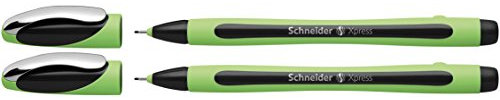 Schneider Xpress Fineliner (Tinte dokumentenecht, Strichstärke 0,8 mm, Made in Germany) 2er Set, schwarz