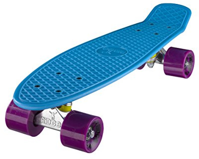 Ridge Mini Cruiser Skate Skateboard retro 22 completo, fatto in l'UE, cuscinetti ABEC 7, alta qualità formula segreta di plastica