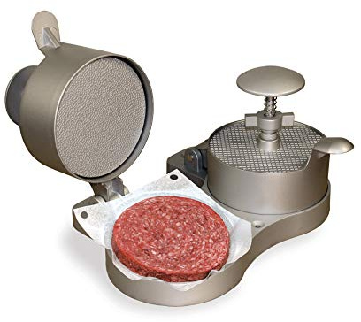 Weston Burger Press, Makes 4 1/2 Diameter Patties for Hamburger, Crab Cakes, Sausage, 1/4lb to 3/4lb, with Spring Ejector for Easy Removal, Double, Non-stick Heavy-Duty Cast Aluminum (07-0701)