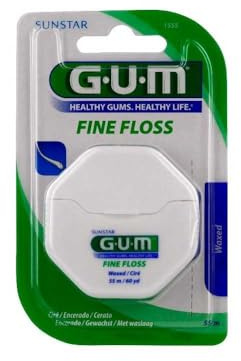 GUM fine floss fil dentaire fin ciré 55m