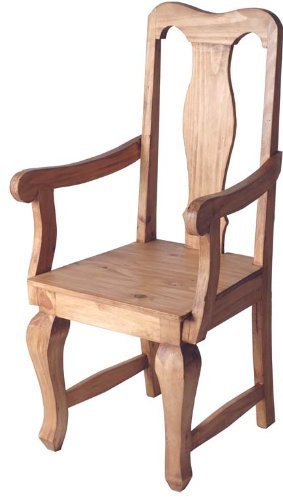 MiaMöbel Armlehnstuhl Mexico Möbel 48x106x55 cm Landhausstil Massivholz Pinie Honig