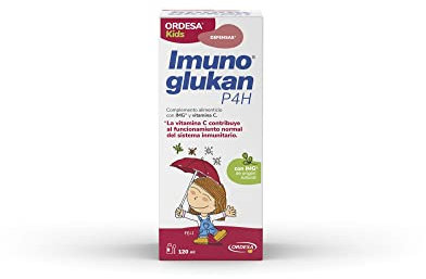 Imunoglukan P4H Jarabe 120ml - Complemento Alimenticio con Vitamina C para Fortalecer las Defensas de Niños a partir de 1 Año y Adultos