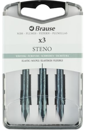 Brause 300361B - Förpackning med 3 Sténo metallspetsar