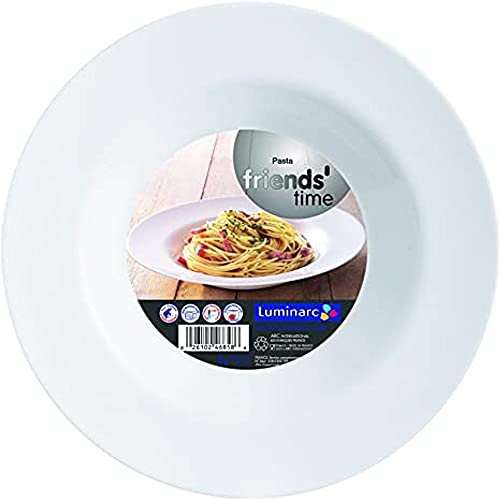 Luminarc Friends Time Pasta Plate, Large, 28.5 cm - White