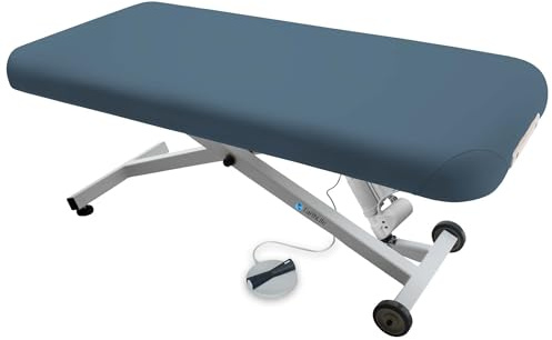 EarthLite Ellora Electric Lift Massage Table, Flat Table Top, Made in USA, 32 x 73, Mystic Blue