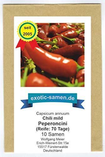 Chili mit mildem Geschmack zum Schafskäse, zum Füllen oder zum Salat - Peperoncini - 10 Samen