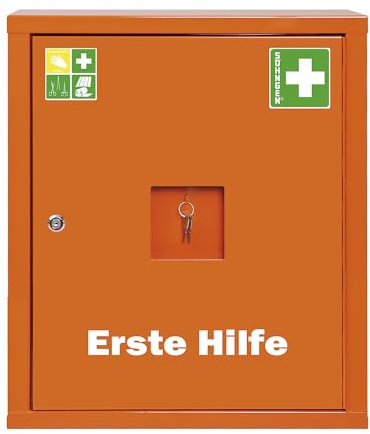 Armadio di medicazione EUROSAFE B490 x 560 x 200 ca.mm arancione 1 anta
